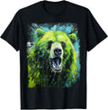 Pop Art Colorful Bear Green T-Shirt Unisex T-shirt, Sweatshirt, Hoodie, Long Sleeve Tee