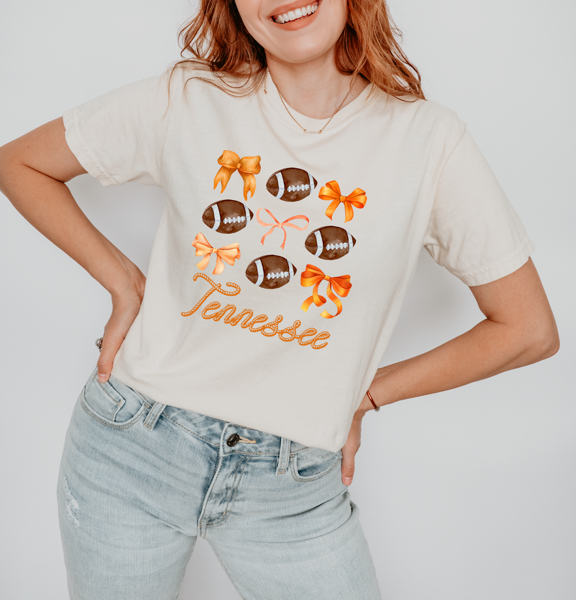 Tennessee, Football Shirt, Bows, Gameday, Game Day Tshirt