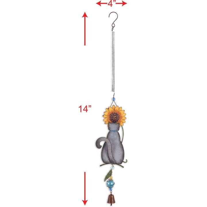 Cat and Sunflower Metal Mobile Bouncy