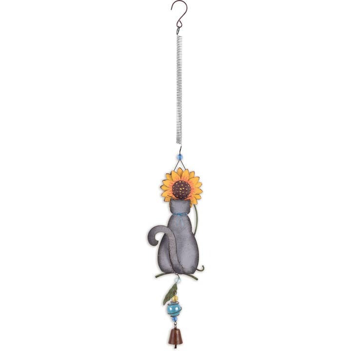 Cat and Sunflower Metal Mobile Bouncy