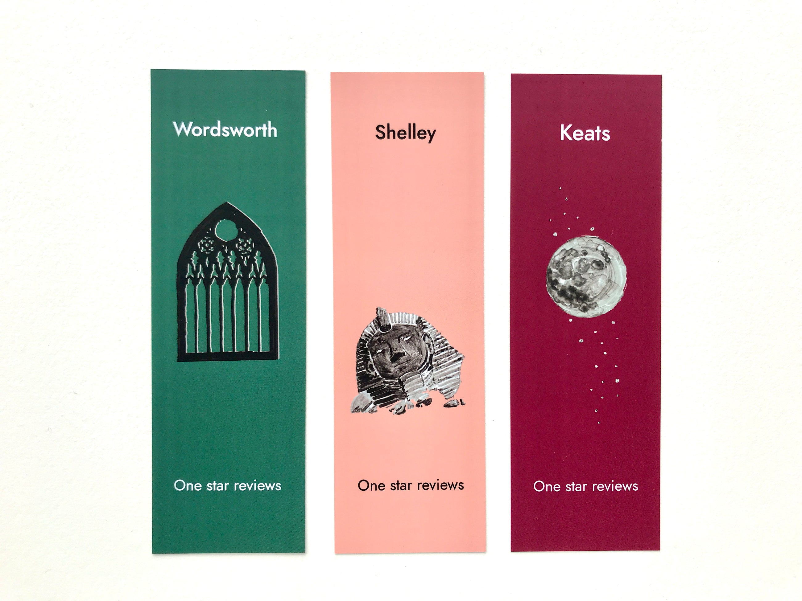 Funny Poetry Bookmark Set – One Star Review (Set of 3)