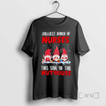 Officials Jolliest Bunch Of Nurses This Side Of The Nuthouse Christmas Gnomes Premium T Shirts
