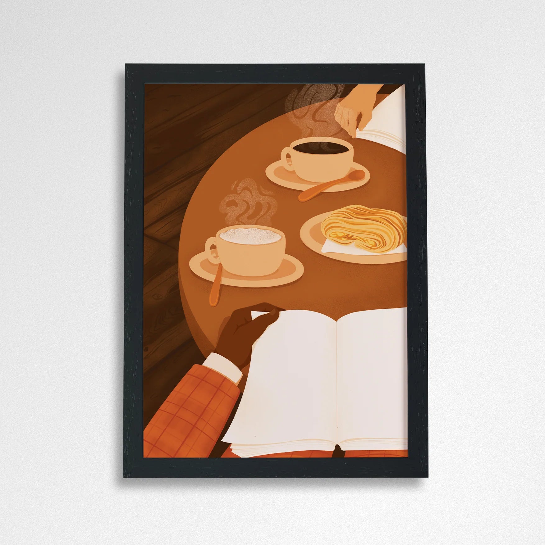 Reading in a Cafe - Bookish POV Art Print