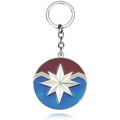 Captain Marvel 'Silver Badge' Keyring Metal Keychain