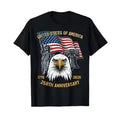 American 250th Anniversary 1776 2026 Patriotic Bald Eagle T Shirt For Men Summer USA Flag Liberty Bell Classic Short Sleeve Tops
