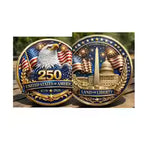 5pcs/lot The New 250th Anniversary US Gold Silver Commemorative Coin 1776-2026 United States Metal Coin Craft Souvenir Gift