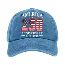 Vintage Adjustable America 250 Hat 250 Anniversary Baseball Cap Celebrating Independence Day