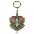 Captain Marvel 'Crest' Keyring Metal Keychain