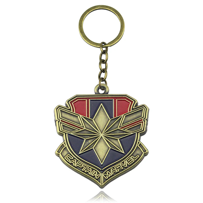 Captain Marvel 'Crest' Keyring Metal Keychain