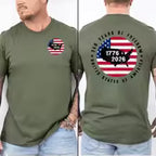 America 250th Anniversary Shirt Patriotism Independence Day TShirt 1776 2026 USA Map Flag Tee Men Women Casual Cotton Tops