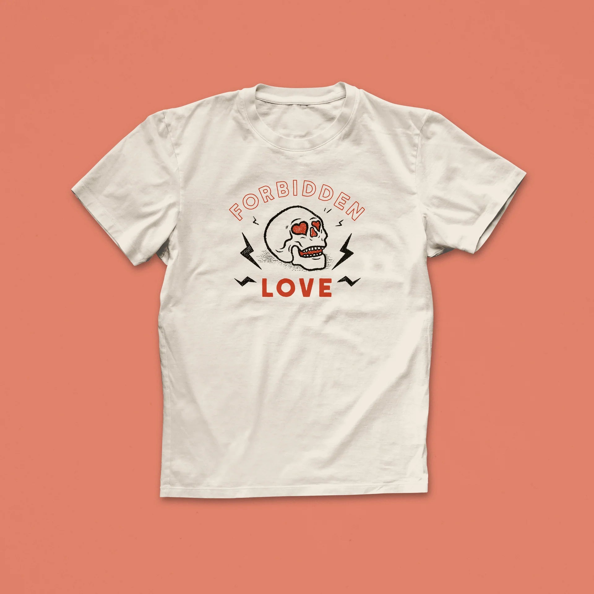 Forbidden Love T-Shirt – Gothic Romance Bookish Tee with Skull Design