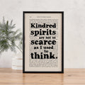 Kindred Spirits – Anne of Green Gables Book Page Print