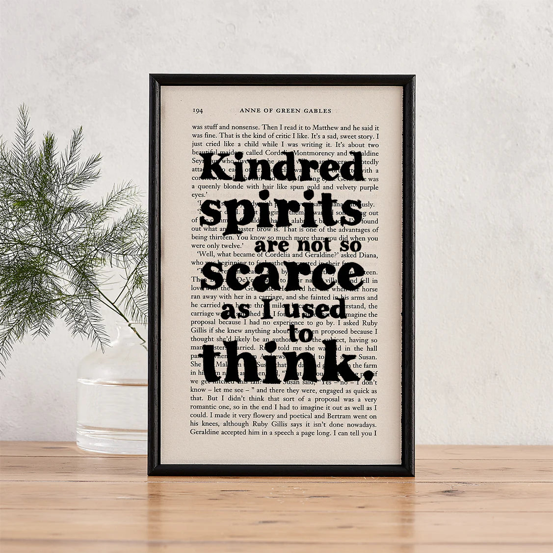 Kindred Spirits – Anne of Green Gables Book Page Print