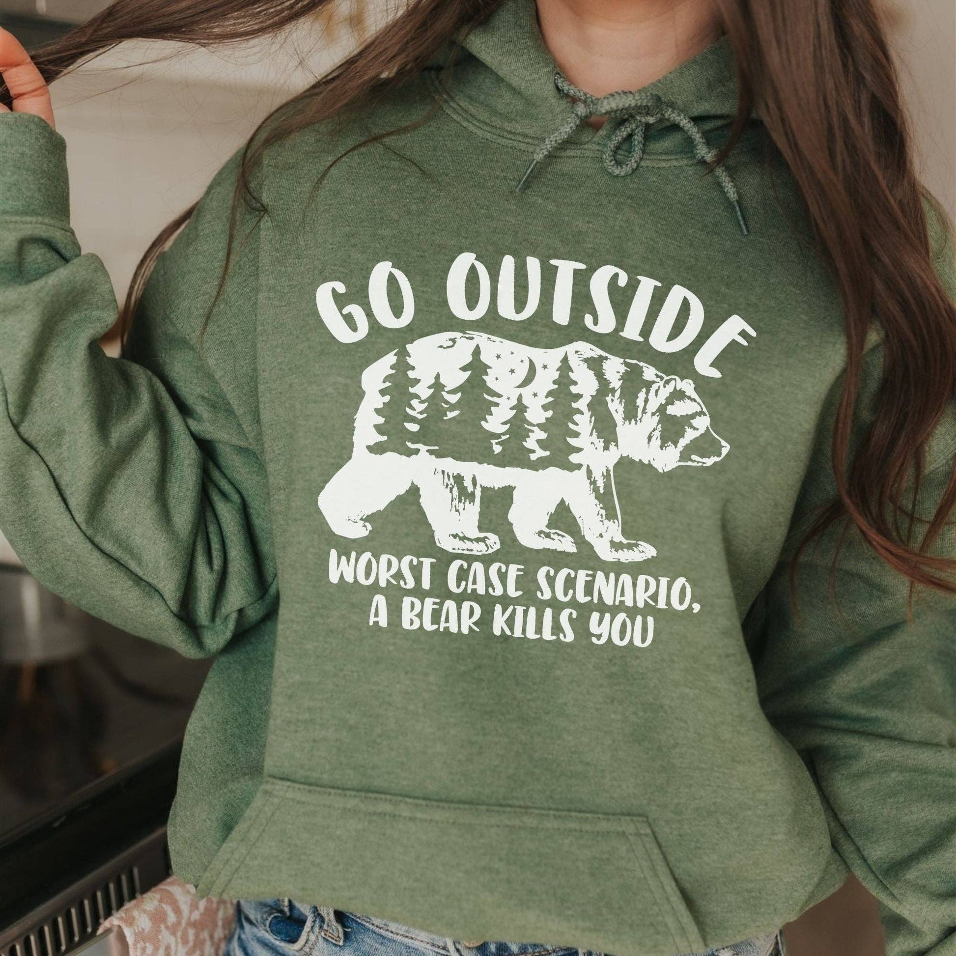 Hilarious Bear Go Outside Unisex Sweatshirt Hoodie/Crewneck