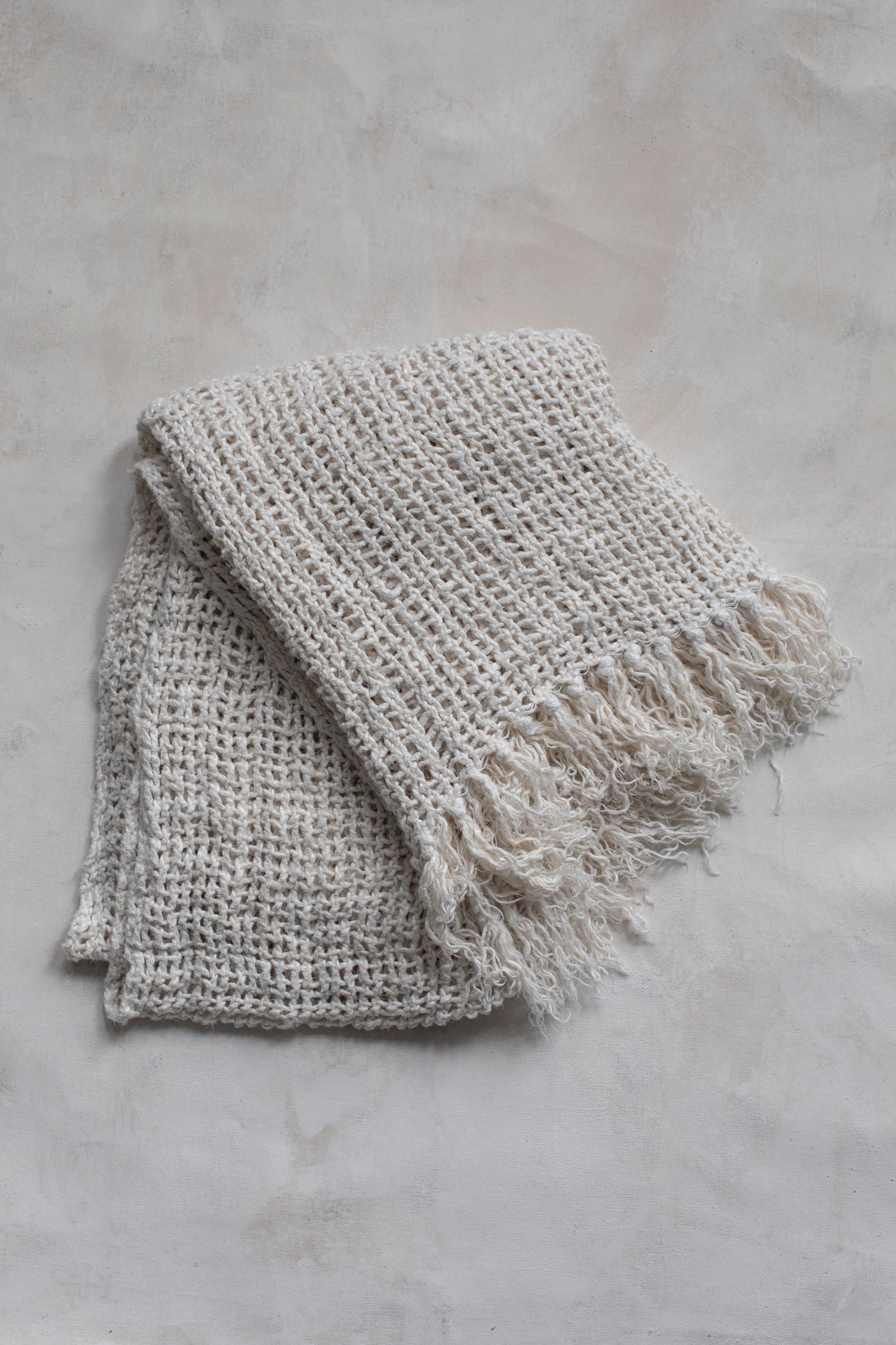 Cable Linen Throw