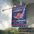 Flagwix American Flag - 250th Anniversary Semiquincentennial America Map Flag