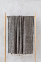 Handspun Stitched Throw in Ash