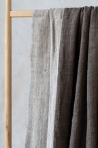 Handspun Cotton Throw in Charcoal