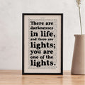 Dracula Quote – “There Are Darknesses in Life… You Are One of the Lights” Book Page Print