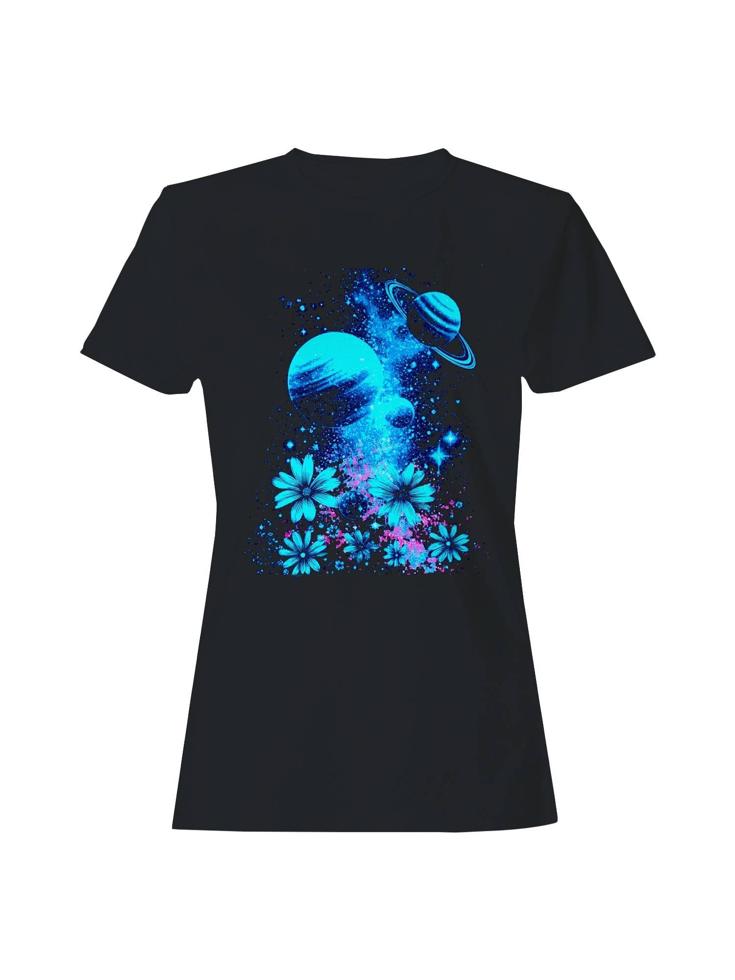 Cosmic Floral Journey Women's T-Shirt