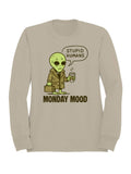 Alien's Monday Mood Humor Design Men's Sweatshirt