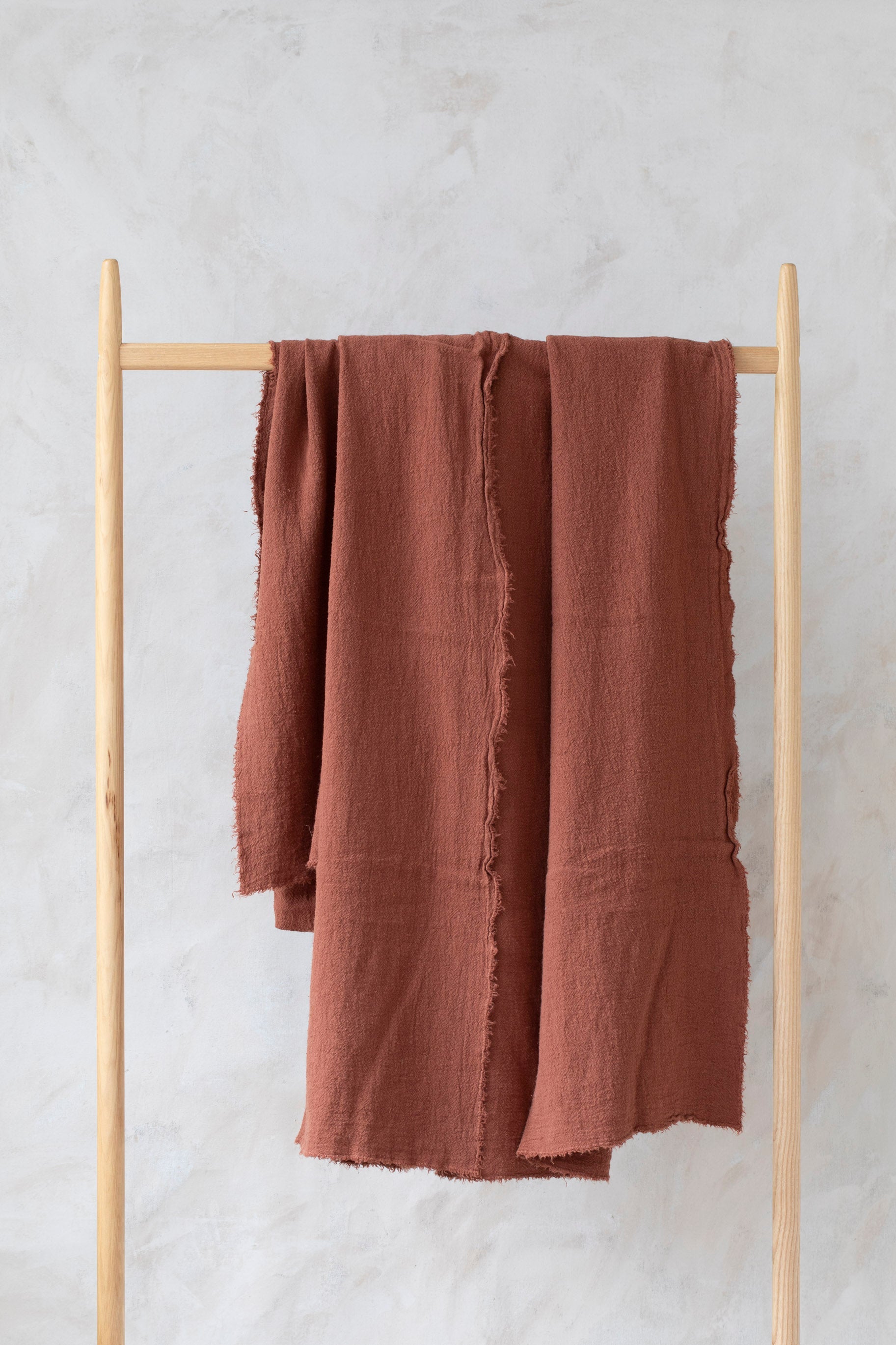 French Raw Linen Throw