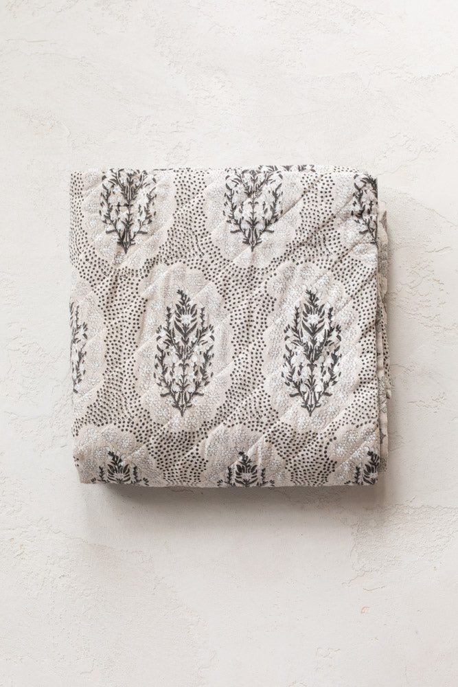 Winfleur Marigold Graphite Coverlet