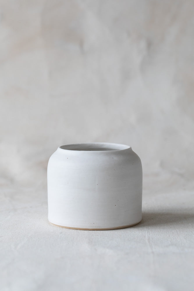 Matte White Low Vessel