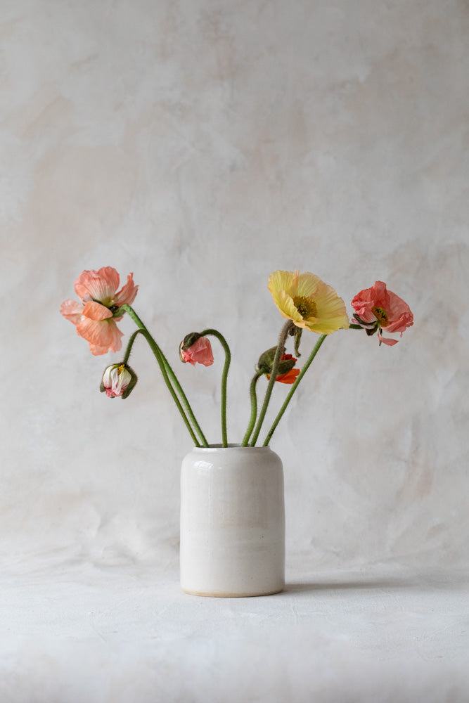Rounded Glossy Oatmeal Vessel