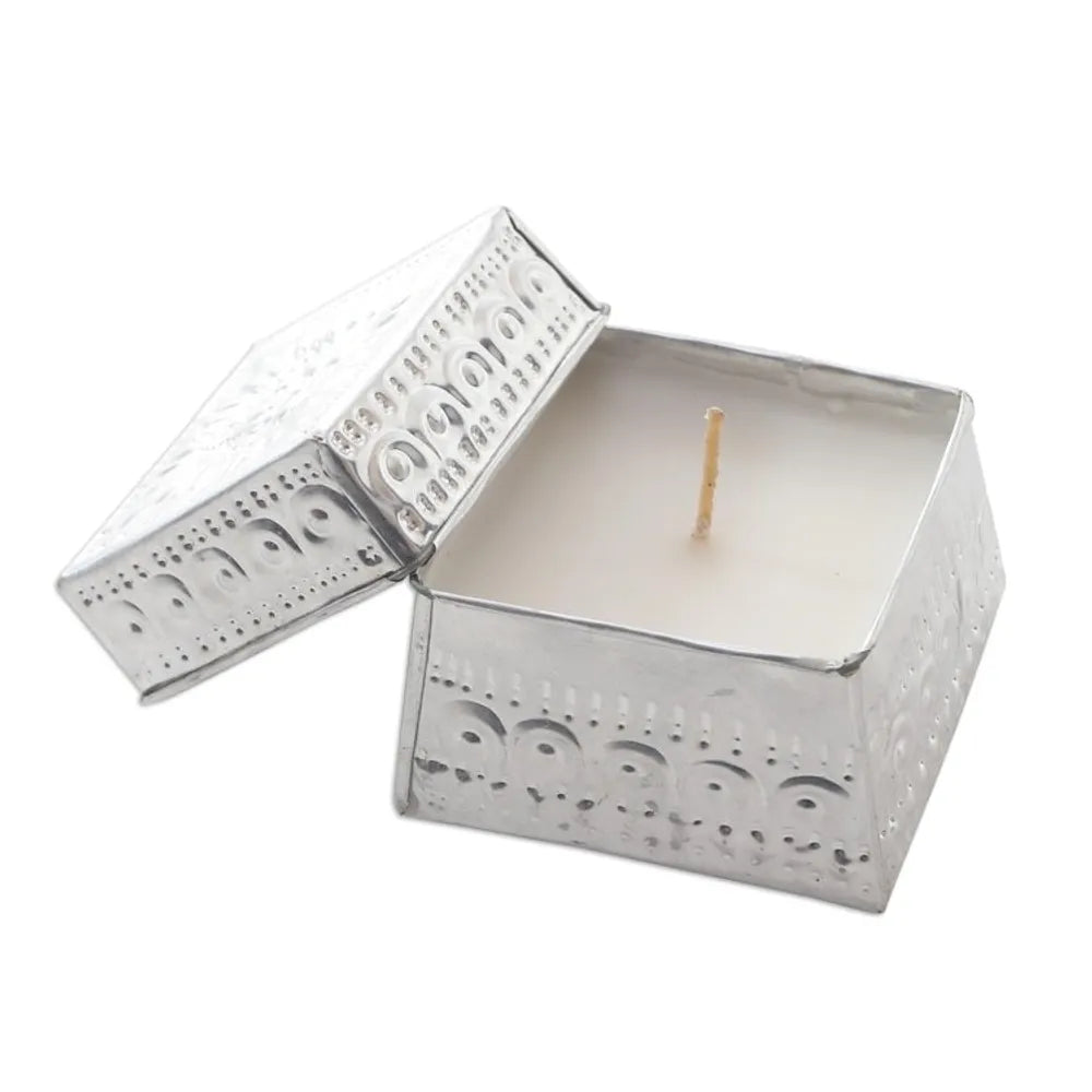Handmade Aluminum Tinned Beeswax Candles Set of 3 'Evening Glow'