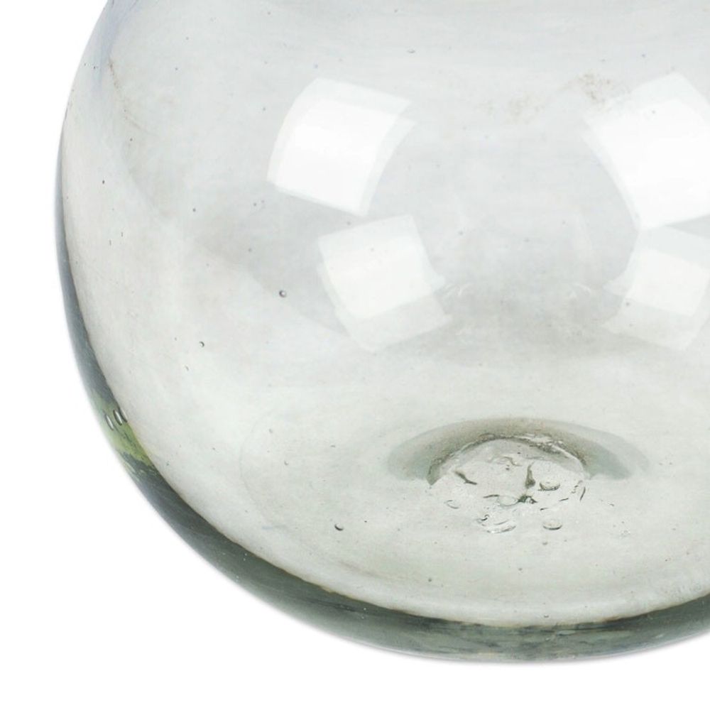 Artisan-Made Bottle-Shaped Recycled Glass Incense Diffuser 'Lusciousness Bottle'