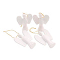 White Wood Angel Ornaments from Bali Set of 4 'Silent Angels'