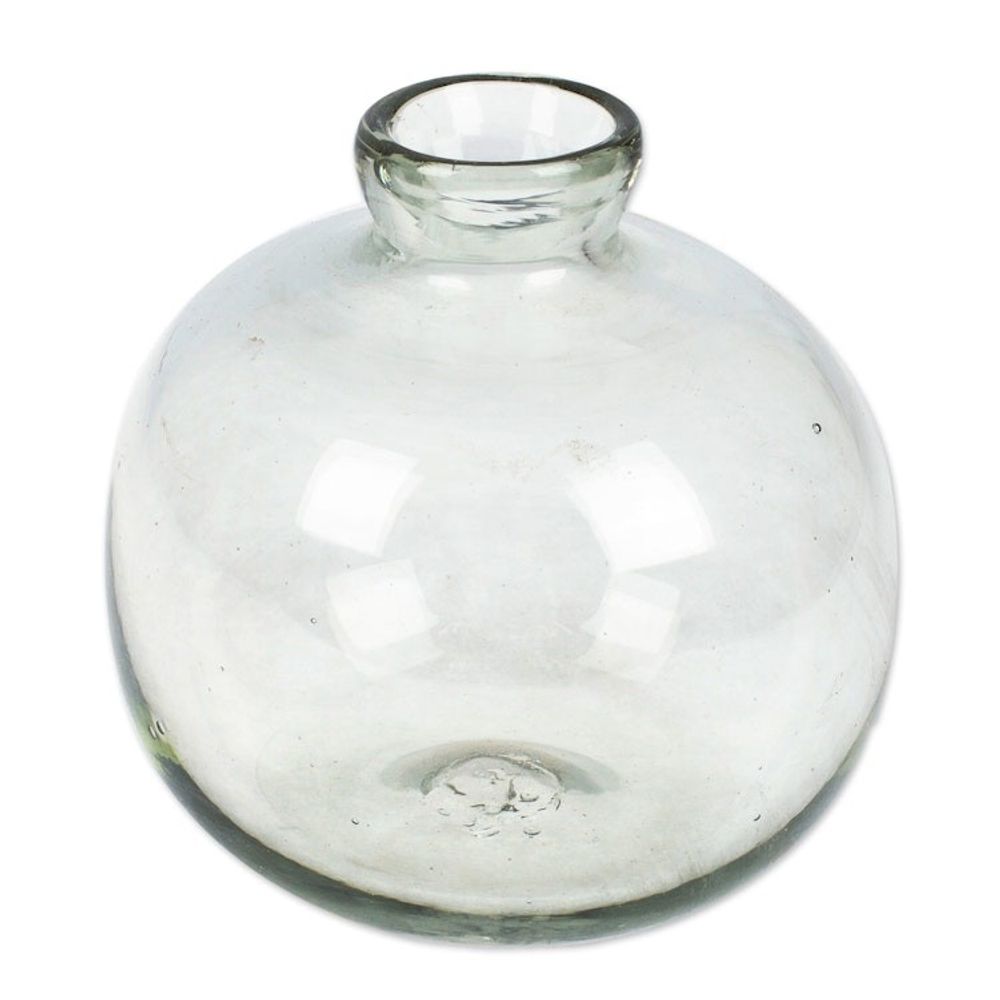 Artisan-Made Bottle-Shaped Recycled Glass Incense Diffuser 'Lusciousness Bottle'