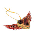 Copal Wood Heart Shaped Ornament from Mexico 'Wings of the Heart'