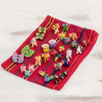 Terracotta AnimalsMini Ornaments Set of 30 'Noah's Ark Friends'