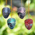 Hand Carved Wadang Wood Panang Warrior Ornaments Set of 4 'Parang Warriors set of 4'