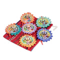 Fair Trade Christmas Ceramic Ornaments Set of 6 'Lord of the Sun'