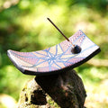 Hand-Painted Starfish Ceramic Incense Holder in Warm Hues 'Starfish Aura'