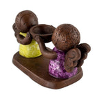 Ceramic Tealight Candleholder with Two Little Angels 'Angel Duo'