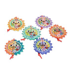 Fair Trade Christmas Ceramic Ornaments Set of 6 'Lord of the Sun'