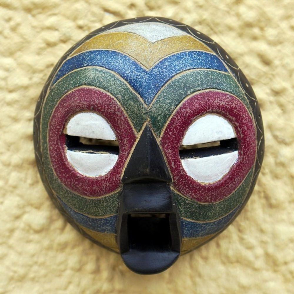 Hand Made Sese Wood Mask from Ghana 'Kunimdu'