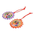 Fair Trade Christmas Ceramic Ornaments Set of 6 'Lord of the Sun'