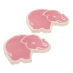Handcrafted Elephant-Shaped Pink Incense Holders Pair 'Pink Elephant'