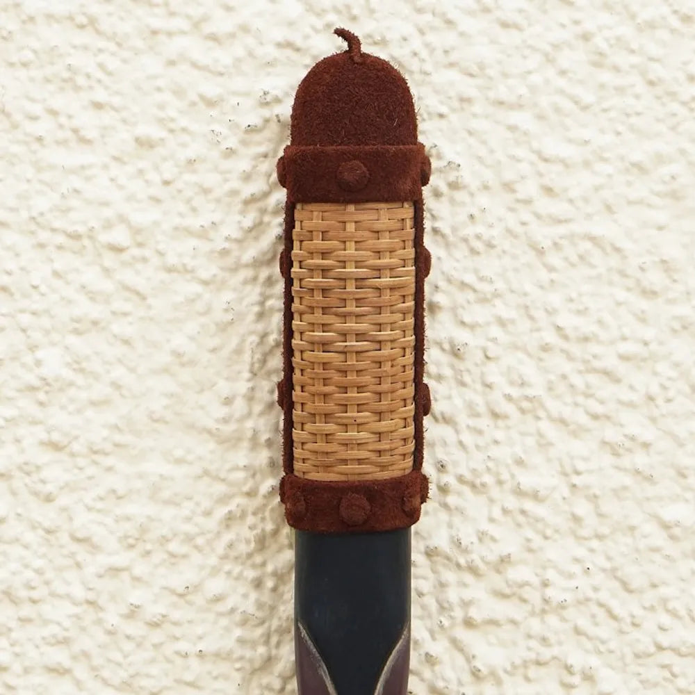 Handmade Ofram Wood and Leather Mask 'Saarkin Kofar Nasarawa'