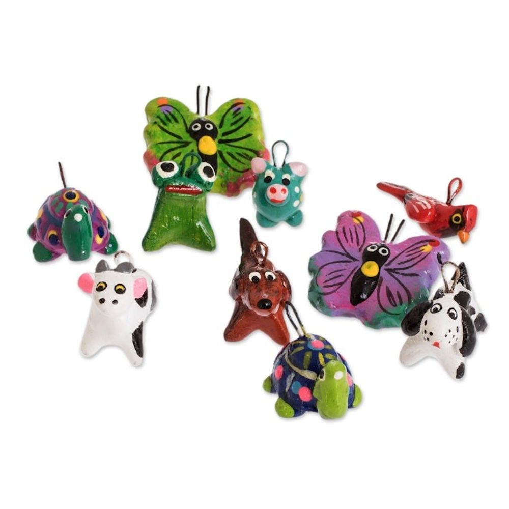 Terracotta AnimalsMini Ornaments Set of 30 'Noah's Ark Friends'