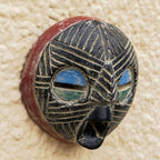 Hand Crafted African Sese Wood Mask 'Kwahu'