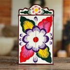 Collectible Peruvian Wood Multicolor Retablo Sculpture 'Chapel of Quinua'