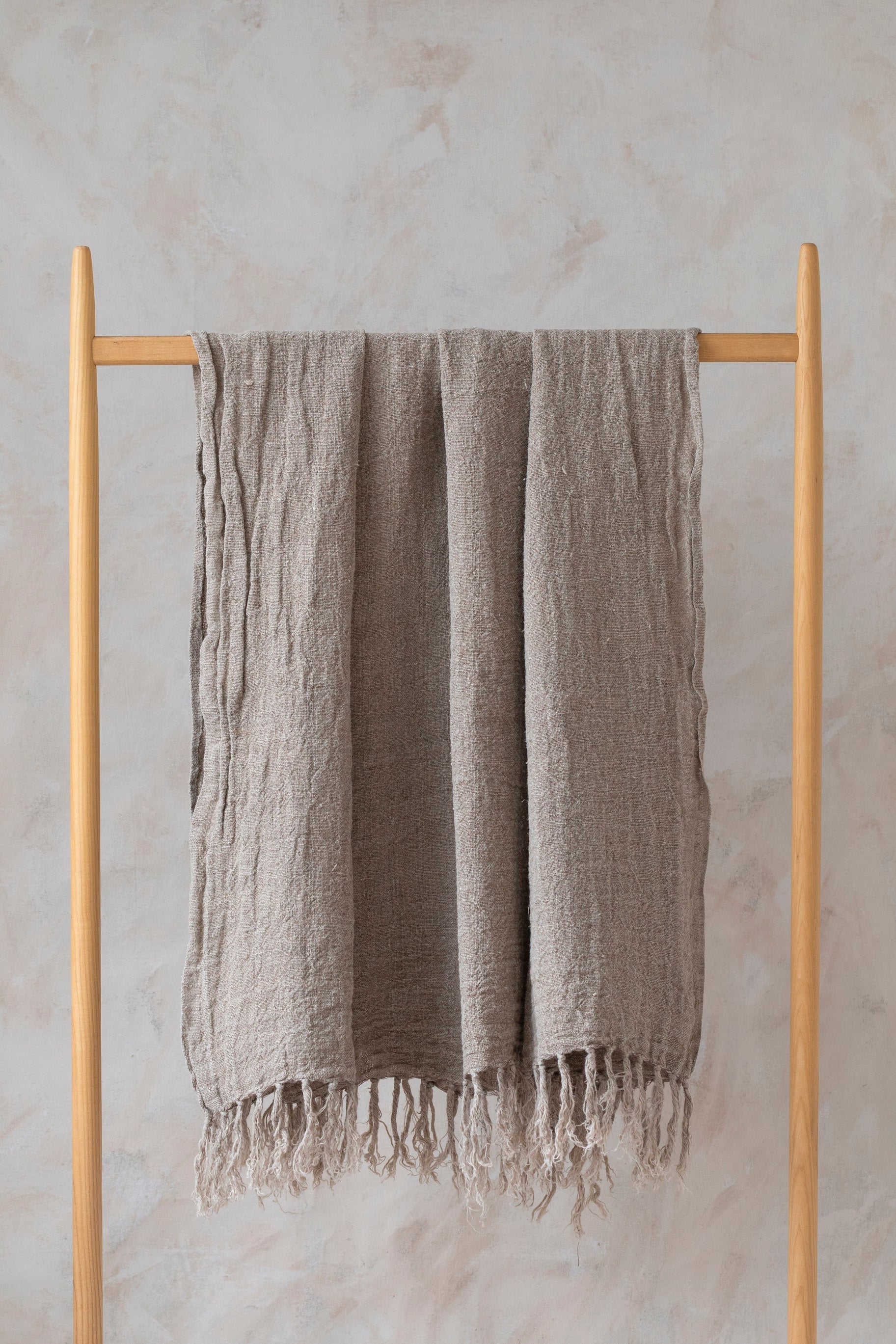 Natural Heirloom Linen Throw