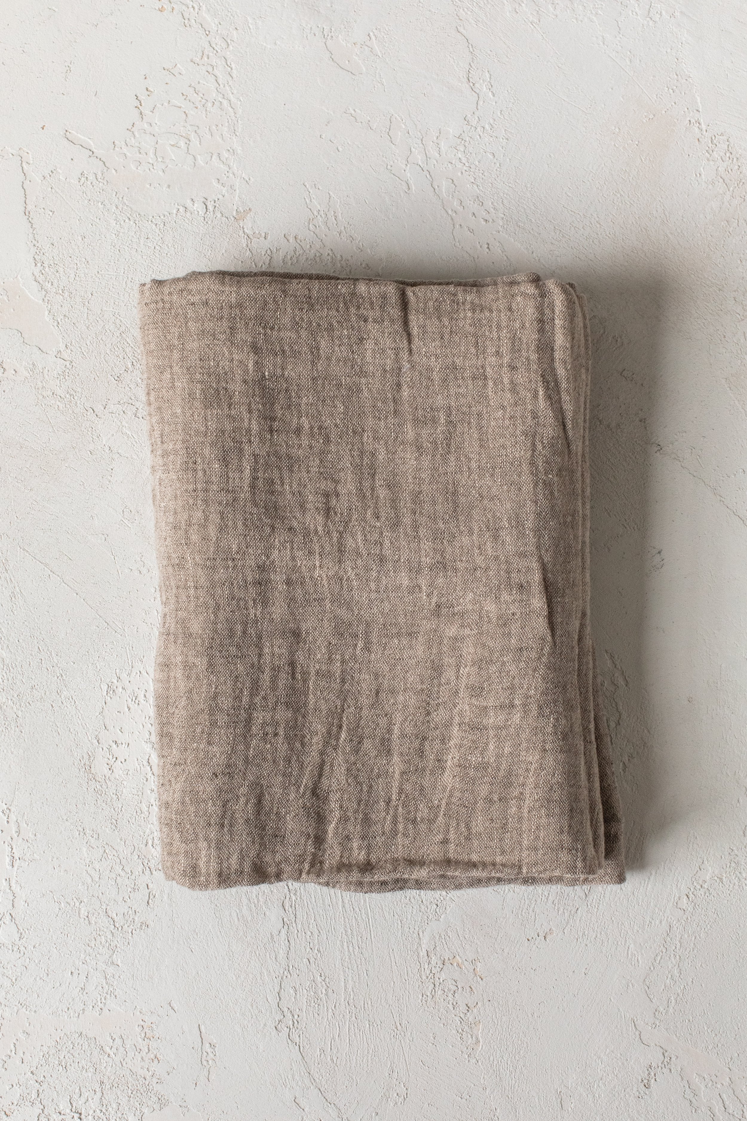 Mixed Veil Linen Throw - Kahki