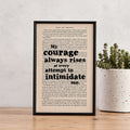 My Courage Always Rises – Pride and Prejudice Book Page Print